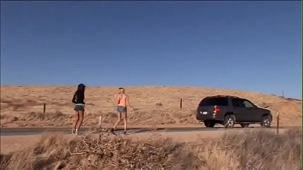 Download Video - Two young floozies Allison Pierce&comma; Isabella Pacino travell hitch-hiking hoping to fill their holes with big meat