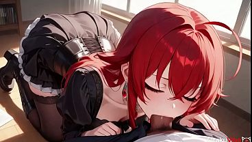 Slut Rias was confused and fucked by the entire teaching staff [AI]