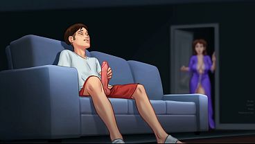 Nymphomaniac Stepmother Only Thinks About Fucking Every Time She Sees Her Stepson - Summertime Saga