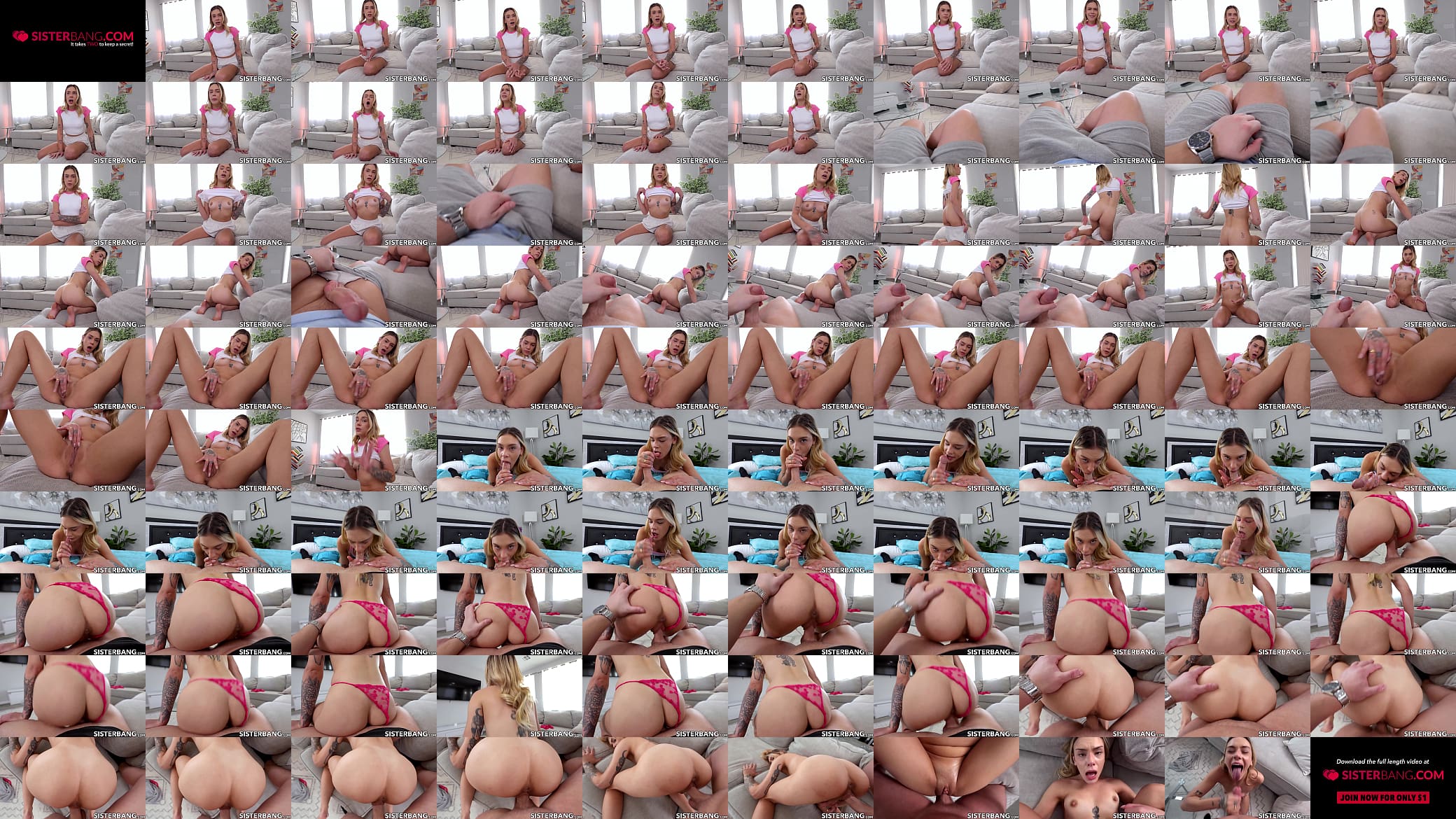 Tatted babe Dylan Moore fucks her stepbrother and gets a huge load 预览图