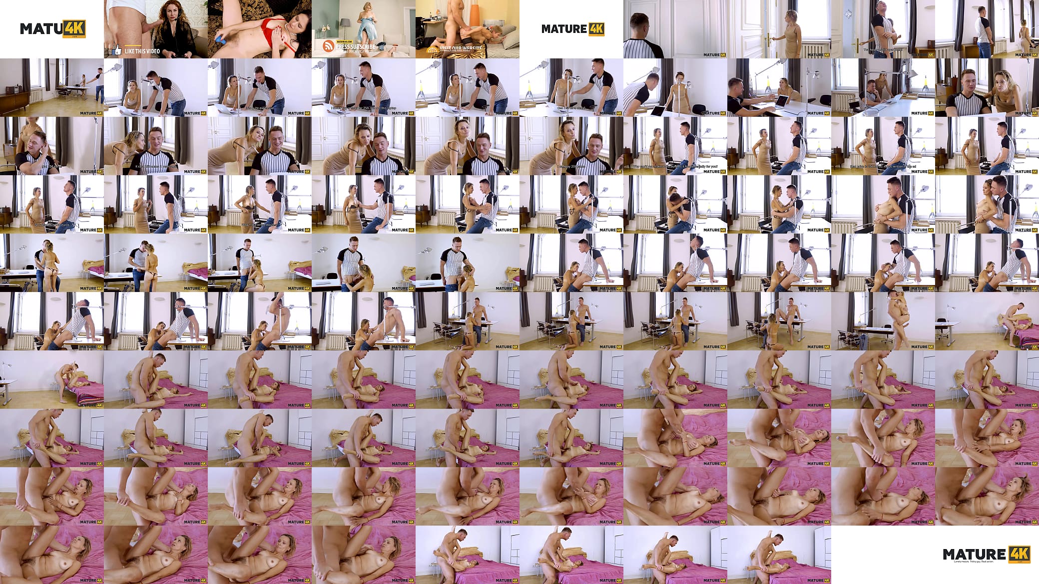 MATURE4K. Mature knows nothing about IT so she easily agrees to have sex 预览图