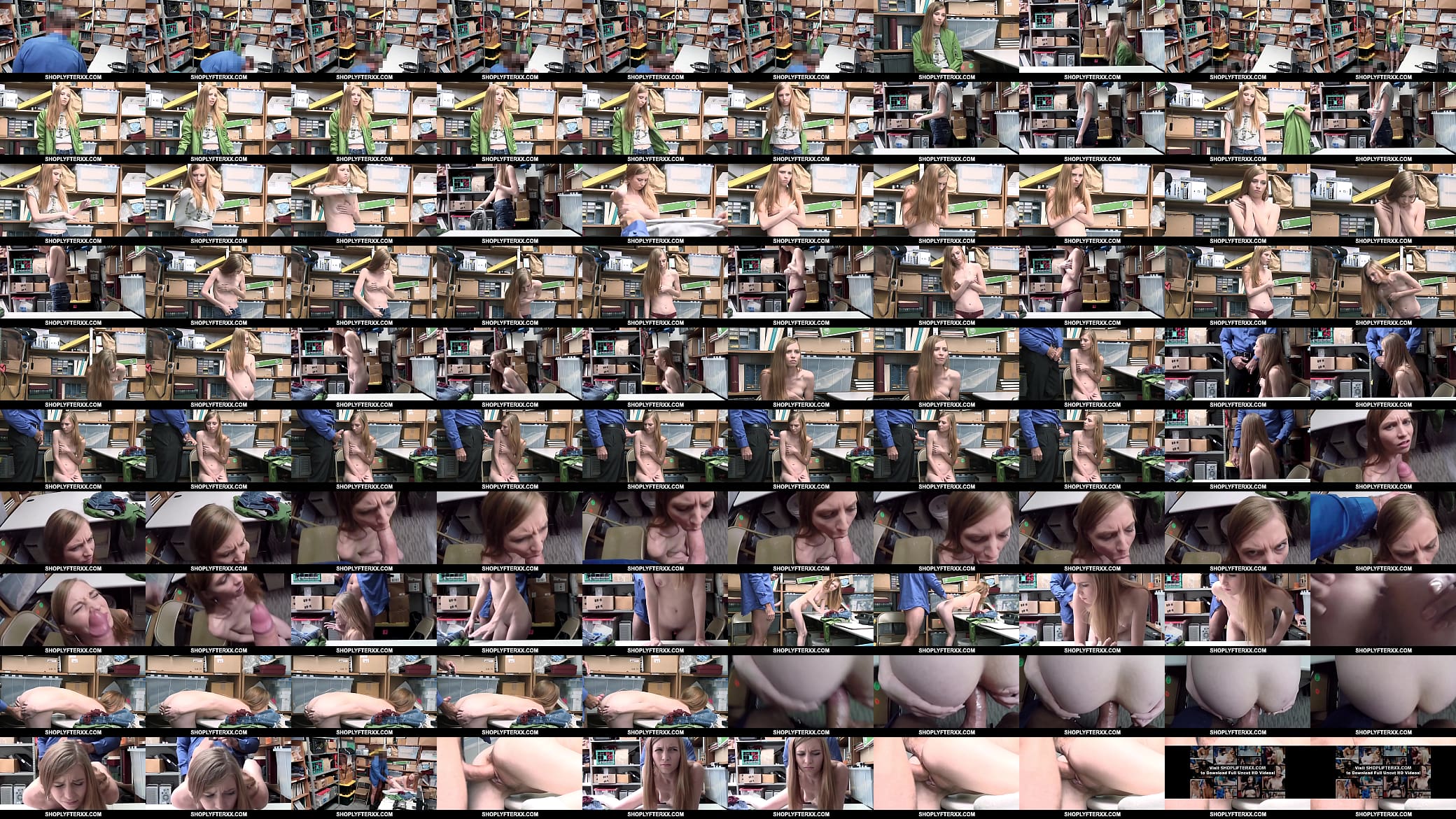 Redhead skinny shoplifting Teen Ava Parker Caught Stealing Blows and fucks LP Officer POV 预览图