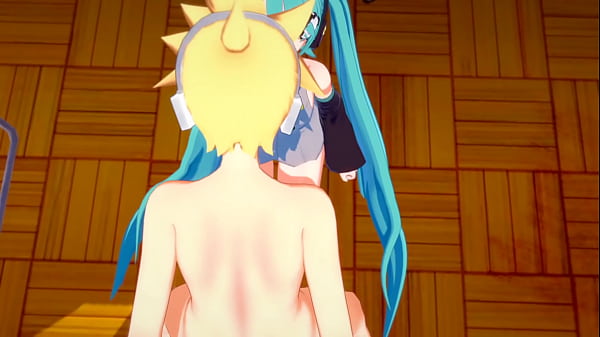 Download Video - Vocaloid Hentai 3D - Len and Miku&period; Handjob and blowjob with cum in her mouth