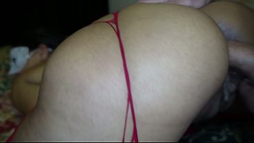 I'm fucking my hot wife's ass hard and eagerly; she wants rough anal sex.