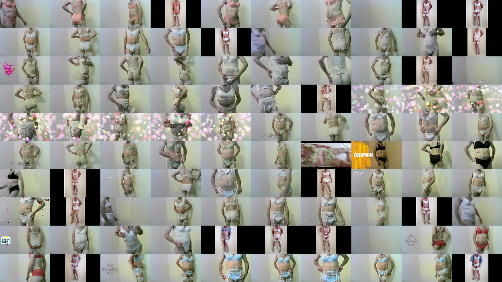 Man wearing various lingerie sets and posing in it 预览图