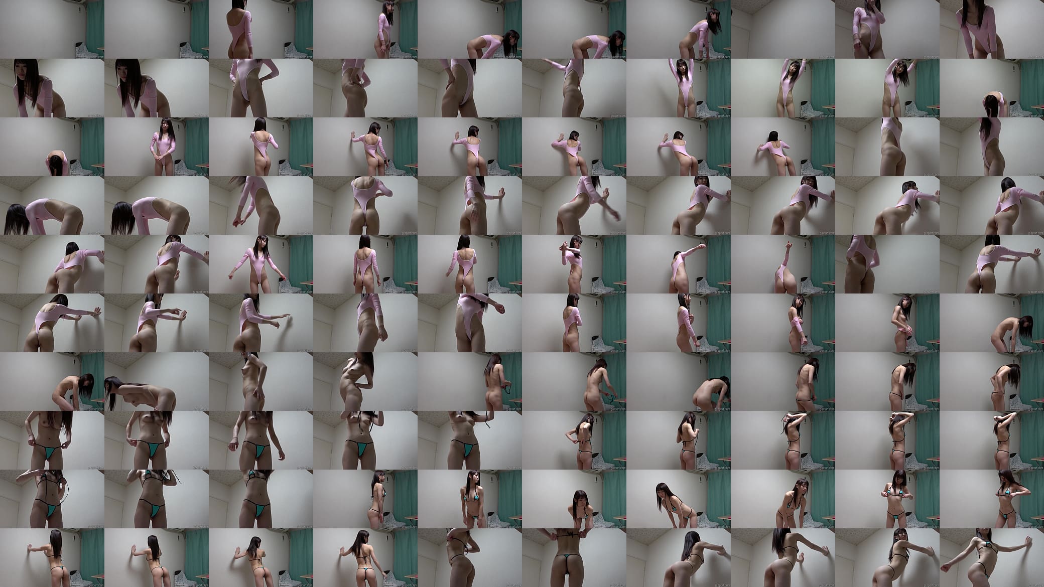 Mika Kurosaki High-leg Wedgie Exercise and Tiny Bikini 预览图