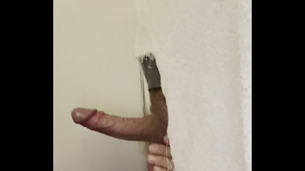 Glory hole sucking big dick