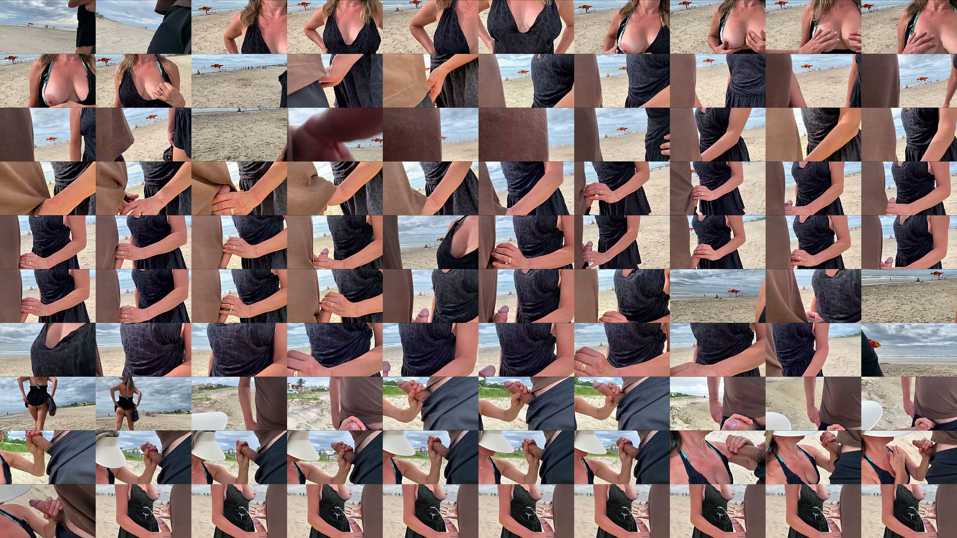 A milf jerk off a stranger on a public beach for a bet! 预览图