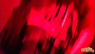 Red-Lit Thrill: Public Bathroom Masturbation at the Club