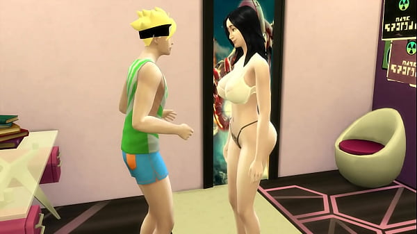 Boruto and his Stepmothers Episode 3 Boruto went to see what his best friend Sarada was doing and she asks him how her underwear fits Boruto can't take it anymore and he fucks her as he wants and ends up inside his best friend