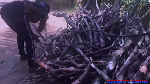 OUTDOOR SEX WITH A FIREWOOD SELLER - THIS EBONY TEEN HANDLE ME WELL - FULL VIDEO ON XVIDEO RED