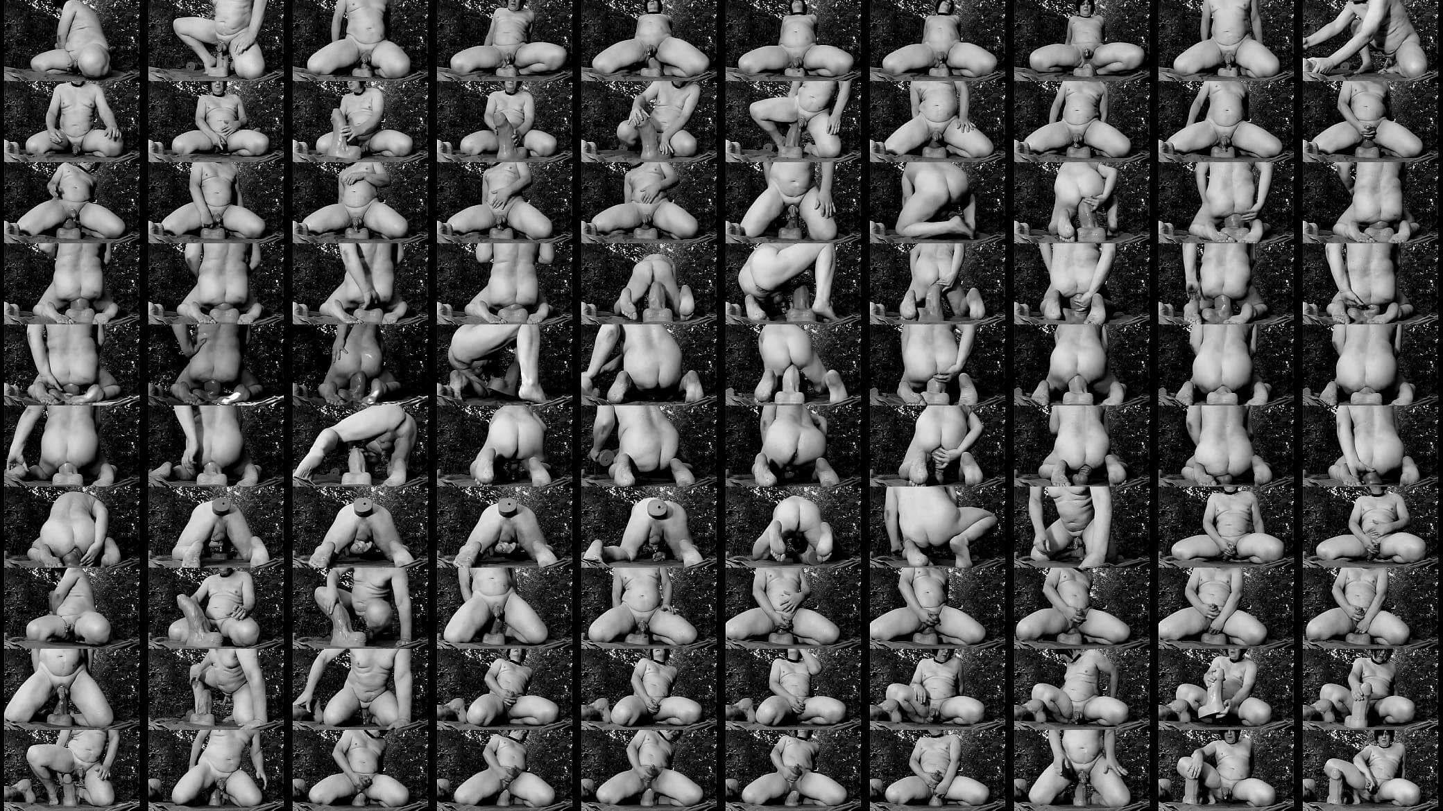 anal dildo ride in the backyard 3 B&amp;W 预览图