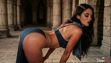 Enchanting young Indian girl in the sexy silk dress got fucked hard by the old man against the Indian courtyard.[AI]