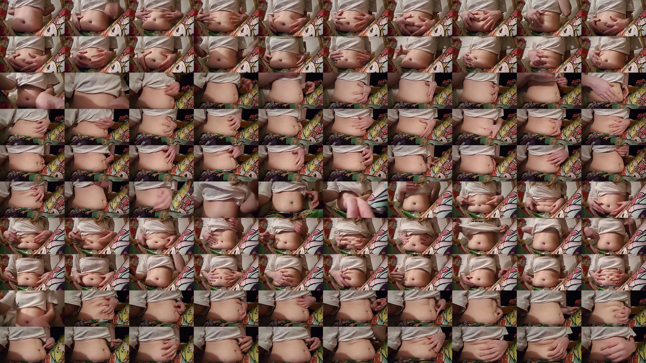 FatGirlsHome.COM - (HD) Chubby Girl Belly Play - Emtpy stomach, feeling chubbier 预览图
