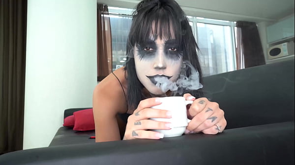 This is Hassoween : japanese succubus demon Sayuri double penetrated by 3 BBC (Asian, Blasphemous,IR, BBC, DP, horror sex) OB022