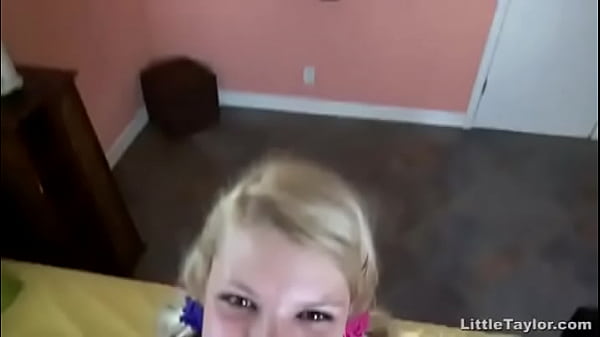 Little Taylor the blonde sex bomb is fucking a long cock