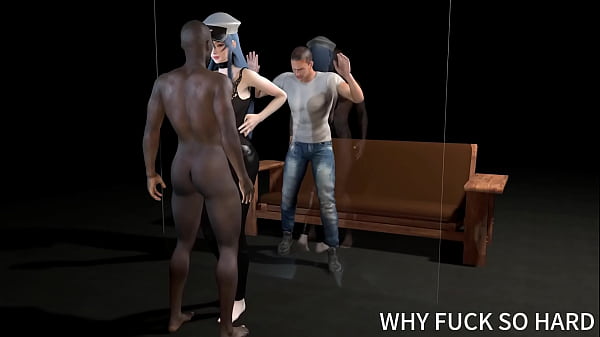3D sexy Asian anime wife have a cuckold sex with BBC
