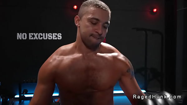Bbc gay anal fucks man and gets fucked in the gym