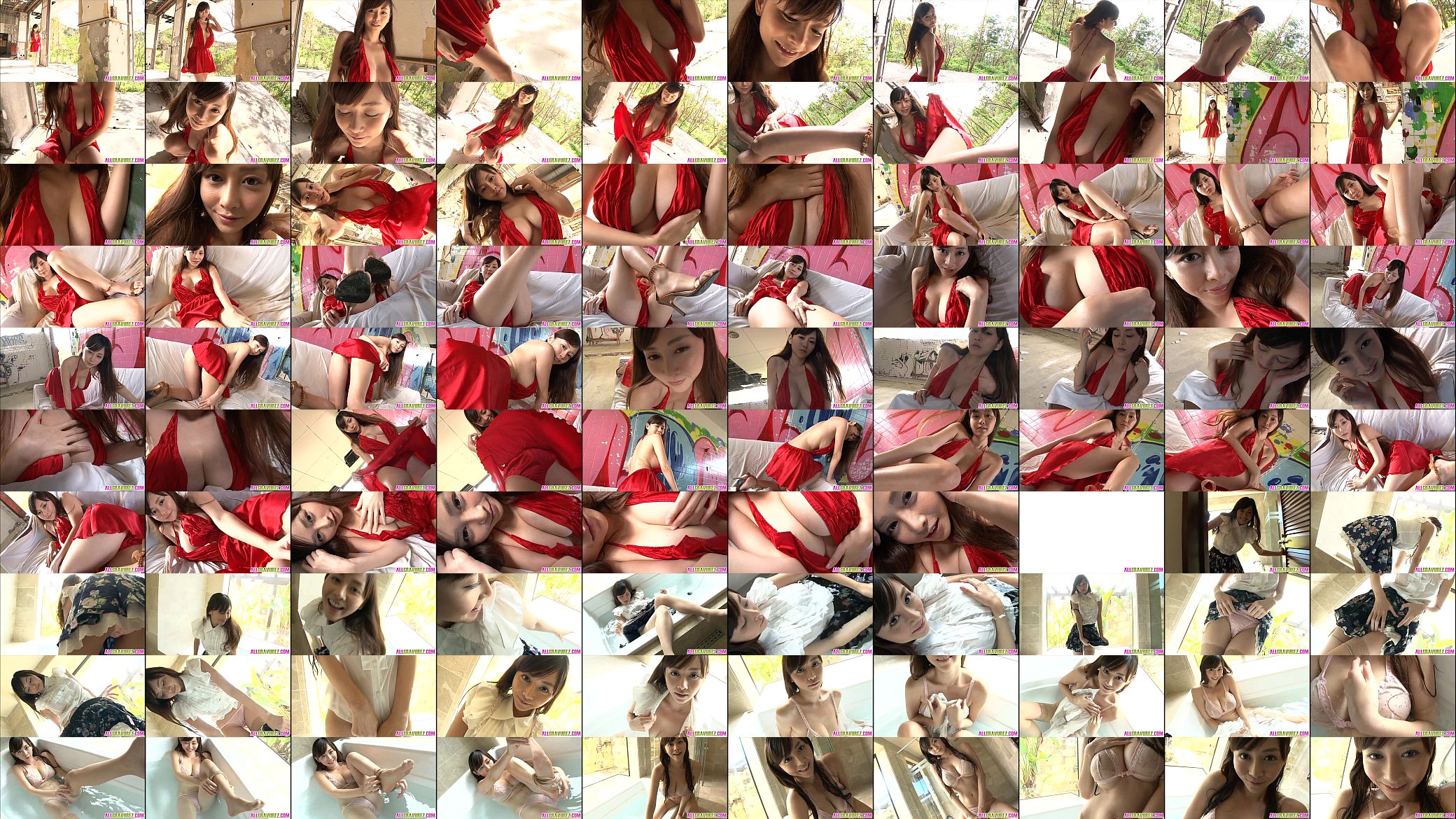 Anri Sugihara has big tits in red dress 预览图