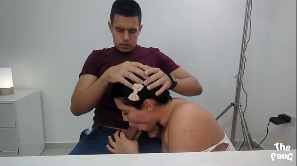 Big ass MILF stepmom surprises stepson at family office
