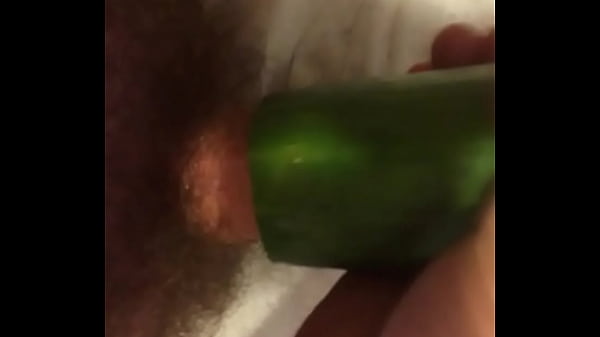 Fucking a Hollow Cucumber at Home