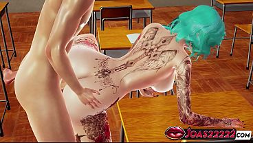 Hyolyn Anime Girl with Big Tits 3D Hentai - Legs-Up POV Missionary Fuck, Desk Doggy Style Pose with Close-Up Pussy Views, and Lifting Tied Intense Fuck Ending with Creampie