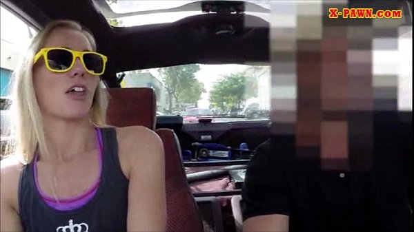 Small tits blonde bimbo sells herself for a fuck on tape