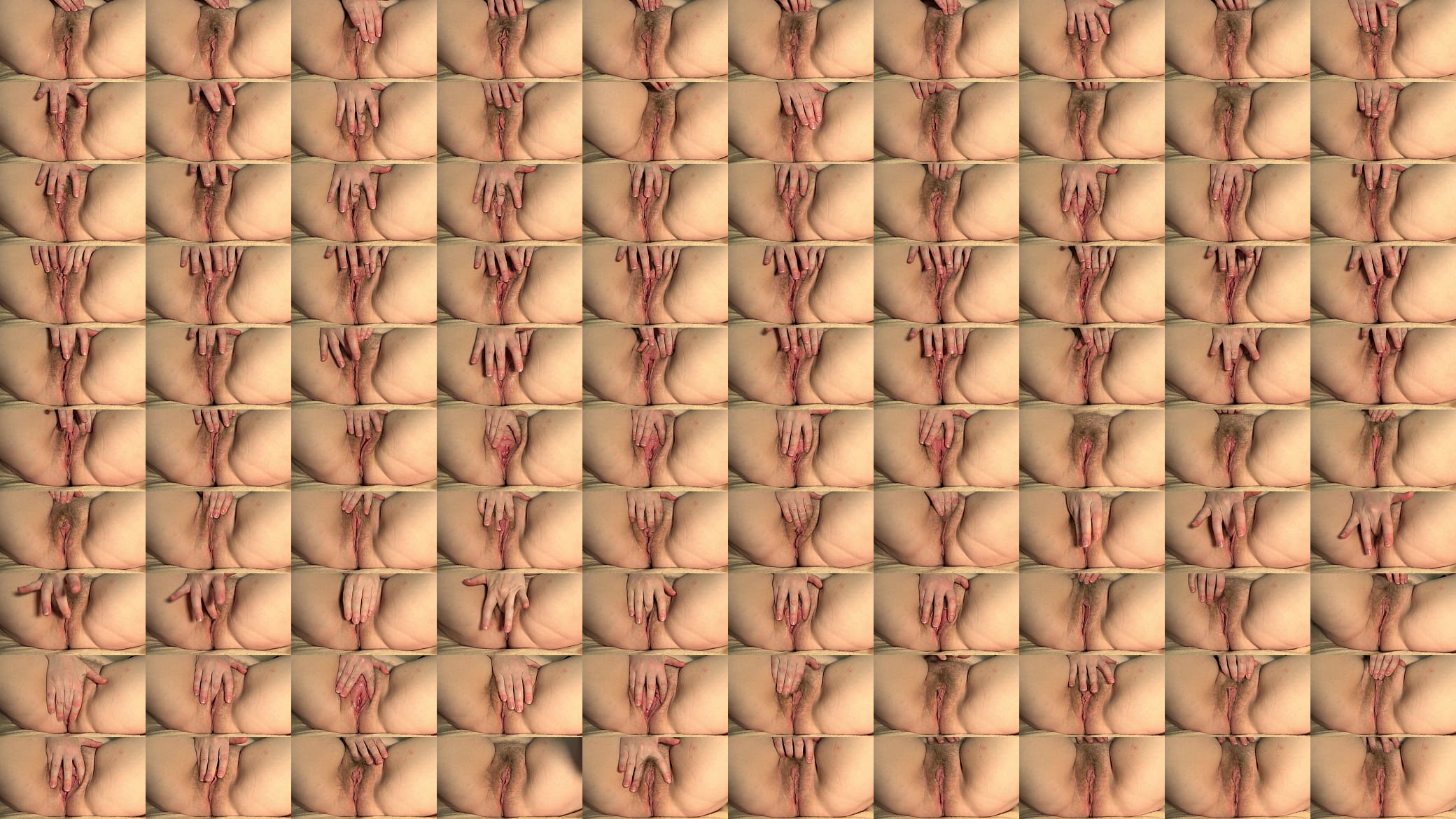 Mature hairy pussy cums close up. Chubby MILF masturbates to orgasm and moans sexily. ASMR. Amateur. 预览图