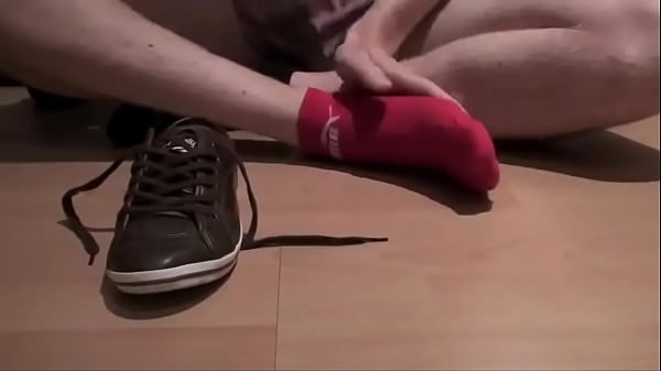 red puma socks wank and cum