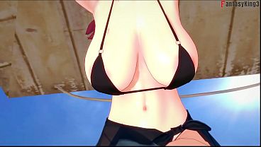 Makima Bikini blowjob - Chainsaw man | Full & Pov version on Sheer & PTRN: Fantasyking3