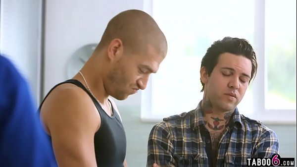 Stepbrothers DP fuck their new dumb MILF stepmom