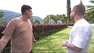 I tricked my step cousin into letting me fuck his friend's big cock in his bed