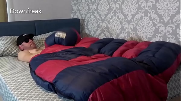 Download Video - Long Version 28min&period; Humping My Favourite Down sleeingbag&period; Down Jacket Fetish