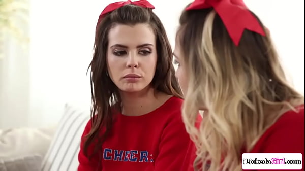Big tits lesbian babe licking cheersquad captains girlfriend