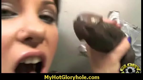 Hot babe sucking a black cock 3
