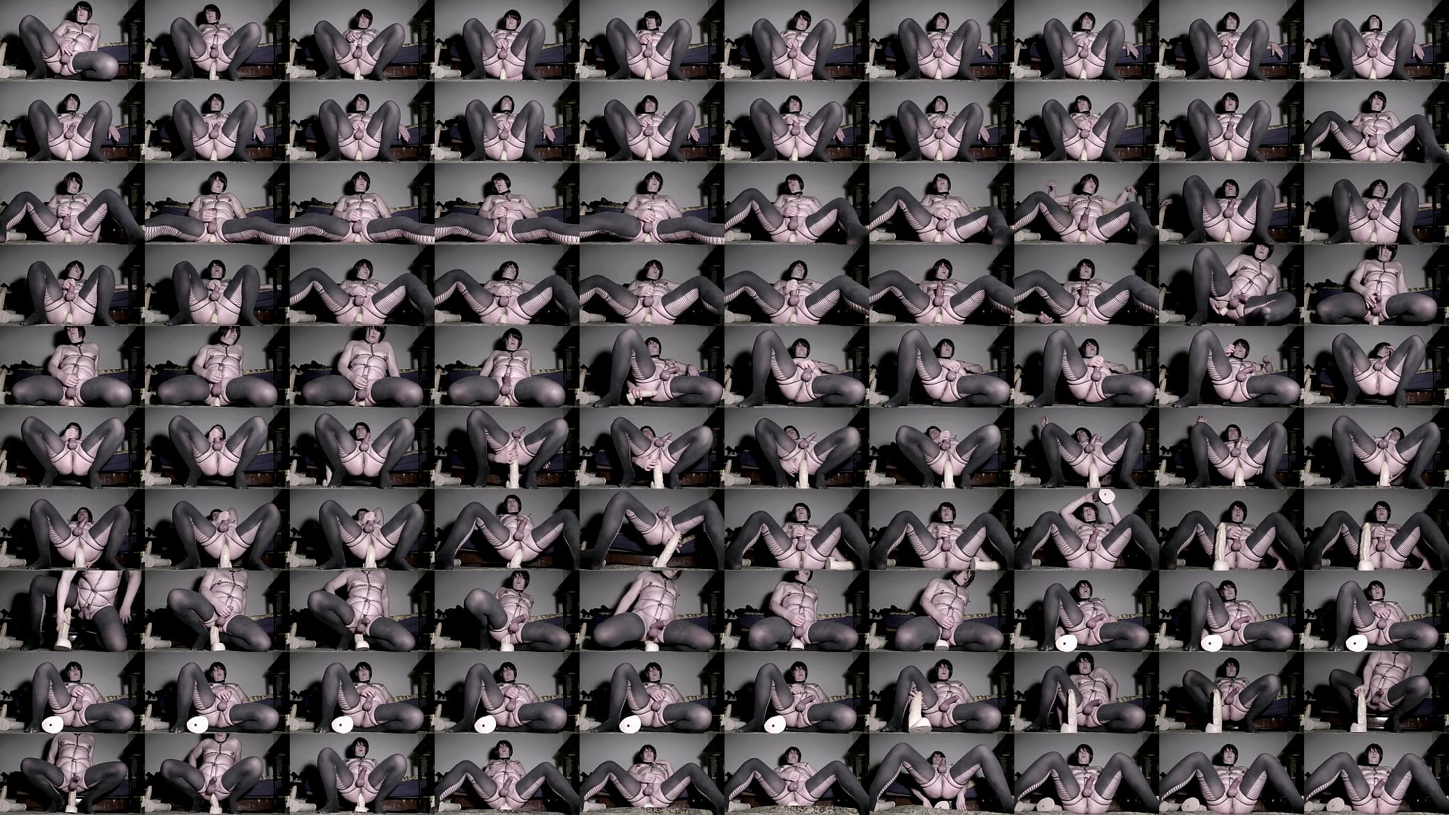 sissy sitting on dildos and masturbating with no final cum 预览图