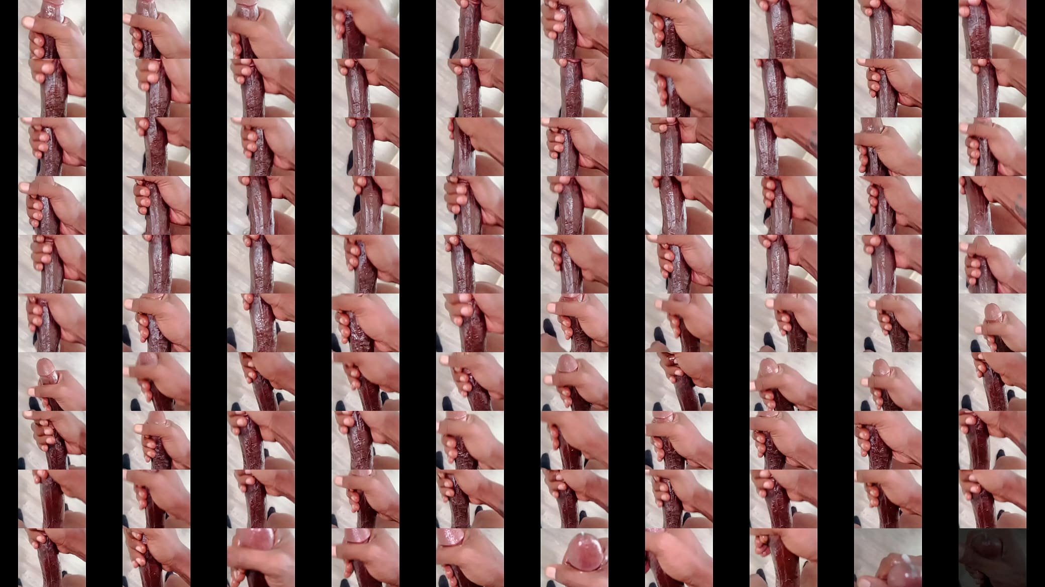 FAT COCK GETTING STROKED - masturbation solo black men 预览图