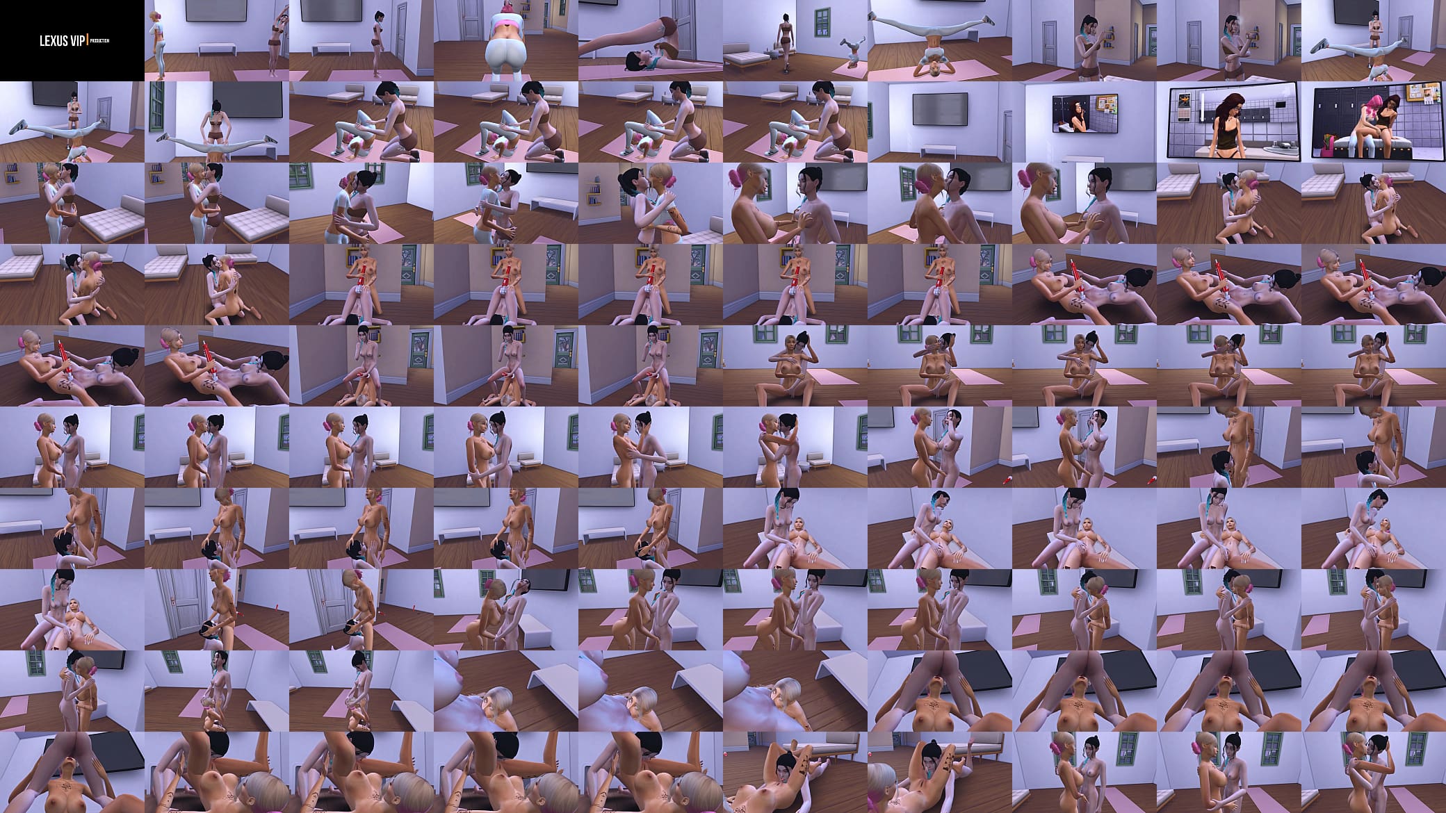 Amigas se divertindo no yoga //The Sims 4 //3d 预览图