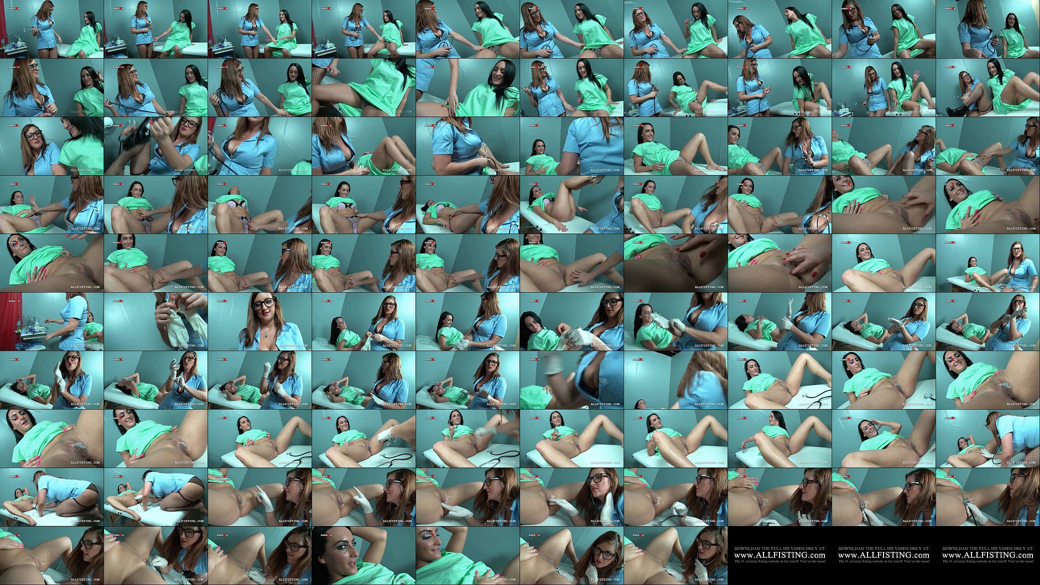 Hot gynecologist in fishnets examing lesbo cunt 预览图
