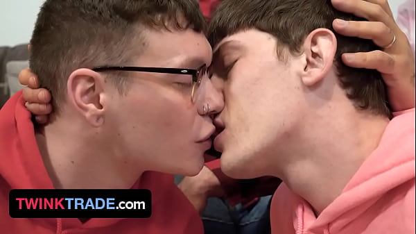 Download Video - Twink Trade - Nerdy Twink And His Straight Friend Get Fucked By Their StepDads For Valentine's Day