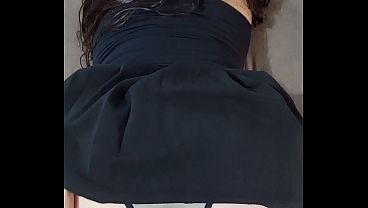 I saw my stepsister in a miniskirt and couldn't resist rubbing against her panties until I stained them (Short)