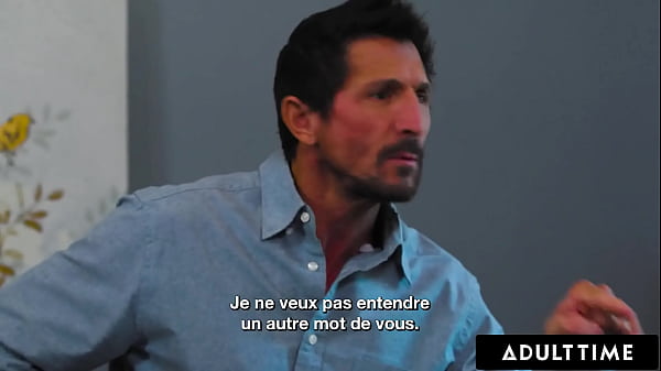 ADULT TIME - Pervy Stepdad SPANKS & FUCKS stepbae Aria Lee For Masturbating! FRENCH SUBTITLES