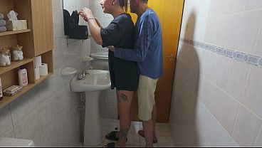 My wife almost caught me fucking my step brother's wife in the bathroom