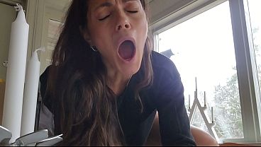Loveandropes - Hot milf gets her pussy and ass stretched by a dildo used by the delivery guy