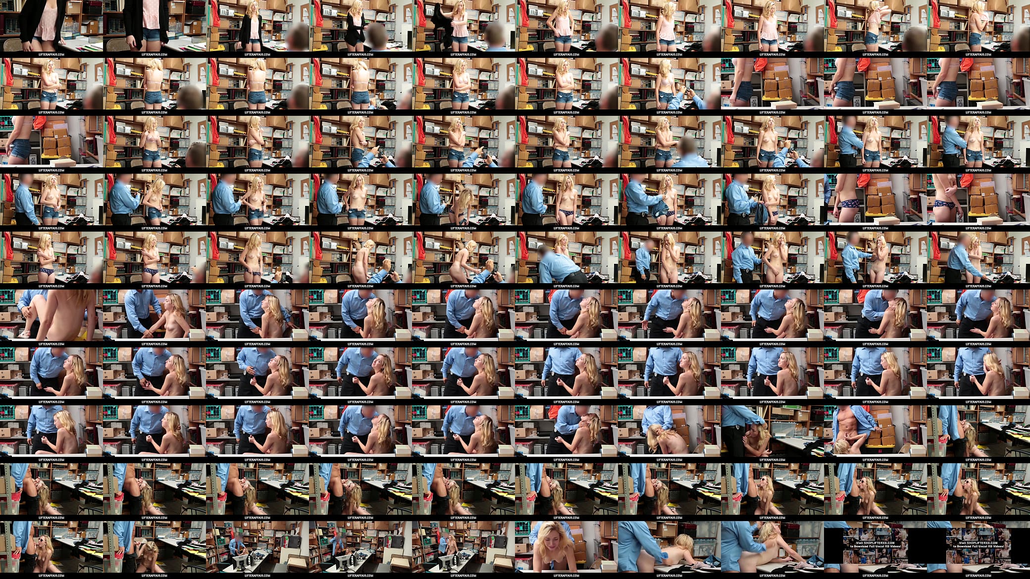 LifterAffair  -  Scared blonde teen thief Zoe Parker used by a dirty security guard 预览图