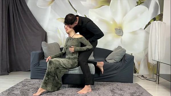 Oiled Fuck with My Big Ass Friend on the Couch