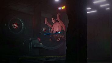 Lara Croft In The Orgasm Machine[Baron Strap]