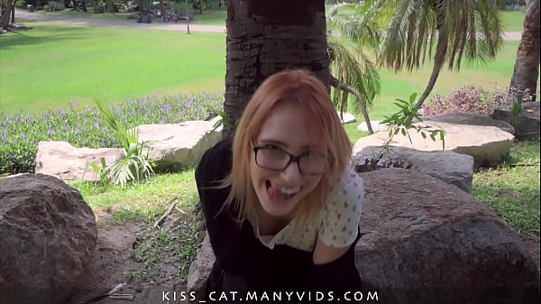 public agent russian 18 babe flashing swallow cum in central park