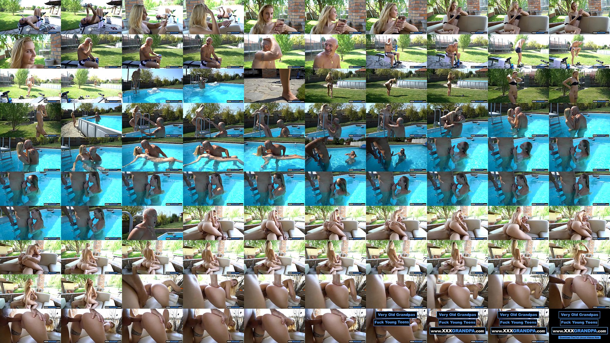 Grandpa working out out attracts a hot teen blonde 预览图