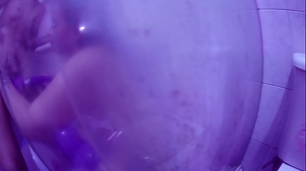 Sucking and fucking her friend's pussy in the bathroom full of balloons. (Lesbians in the bathroom) FULL VIDEO ON RED